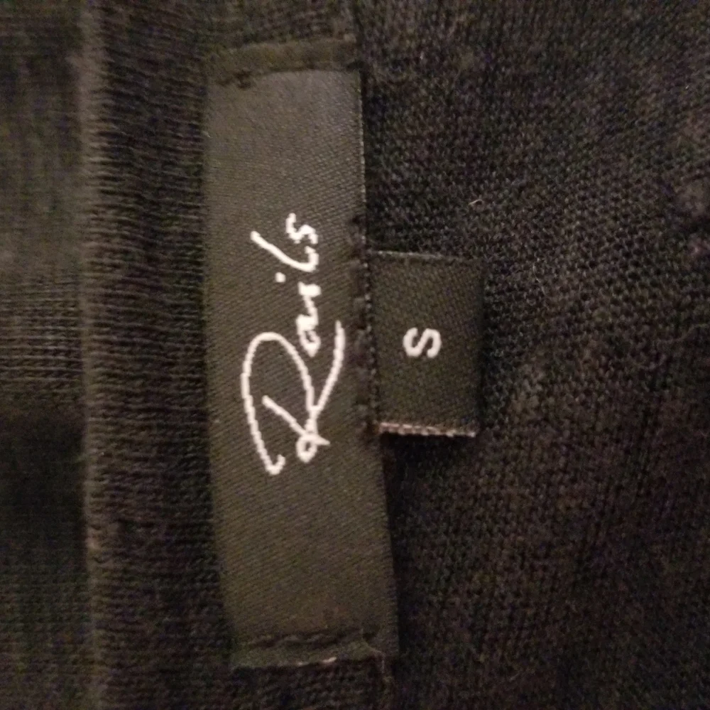 RAILS black white star Cara Black Twinkle linen blend short sleeve v neck top S - Picture 6 of 7